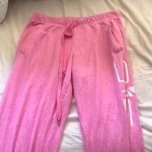 Love pink sweat pants